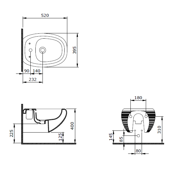 Bocchi Strata Asma Bide Mat Siyah 1413-004-0120