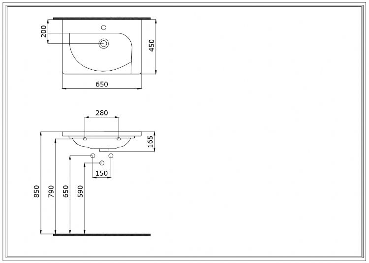 Bocchi Taormina Arch Etajerli Lavabo 65 cm Beyaz 1009-001-0126