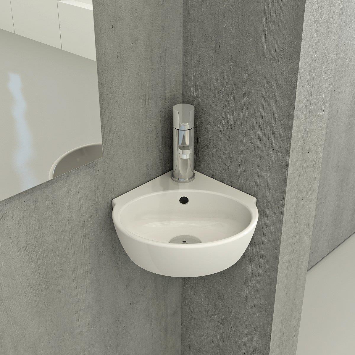 BOCCHİ TAORMINA ARCH KÖŞE LAVABO 30 CM - PARLAK BEYAZ 1392-001-0126