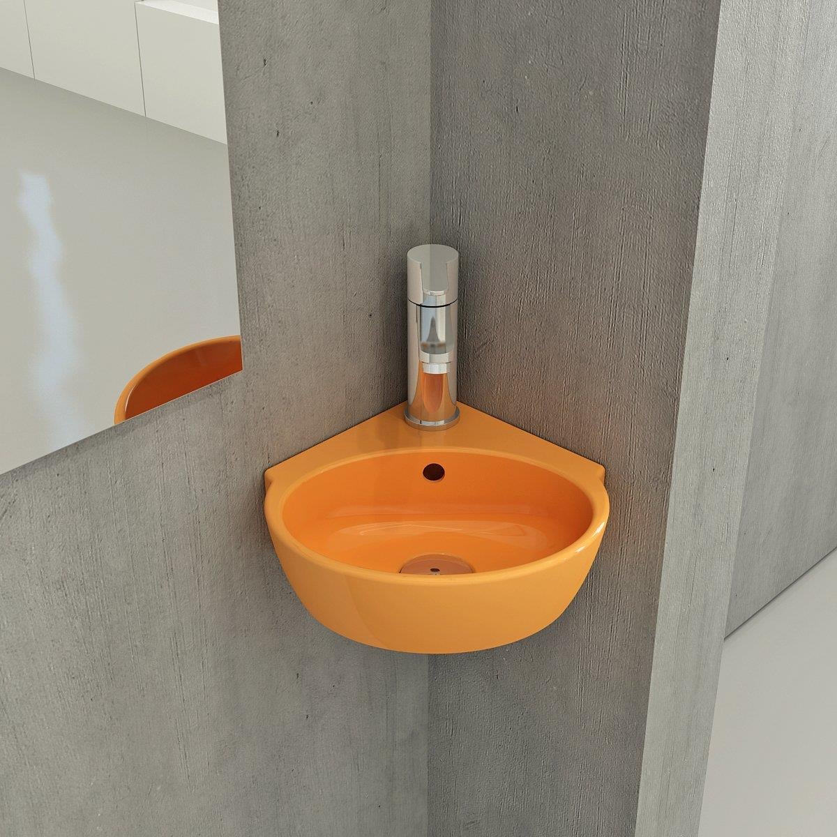 Bocchi Taormina Arch Köşe Lavabo 30 cm Mandalina Sarısı