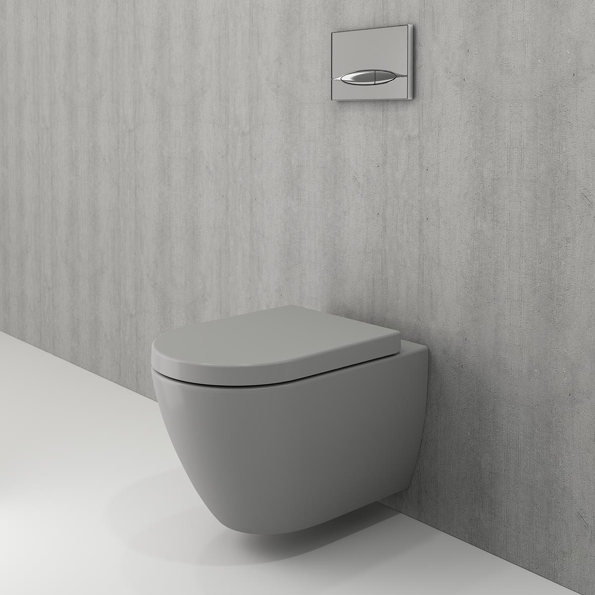 Bocchi Venezia Rimless Asma Klozet ve Kapağı Mat Gri 1295-006-0128