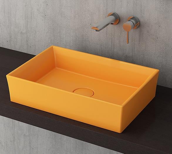 Bocchi Vessel Tezgah üstü Lavabo 56x38 cm Man Sarı 1172-021-0125