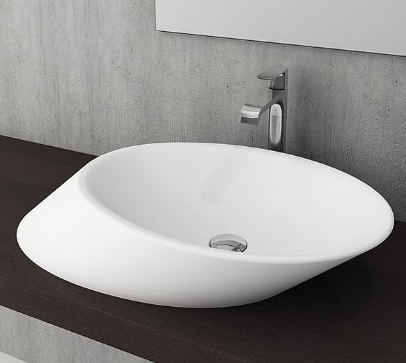 Bocchi 1013-002-0125 Vessel Yatay Çanak Lavabo 72 cm Mat Beyaz