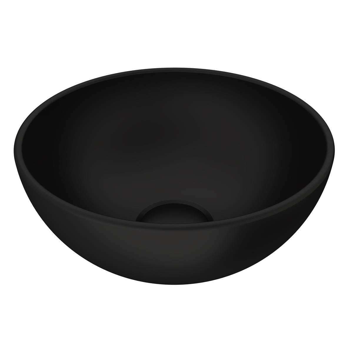 Bocchi Vessel Yuvarlak Mini Lavabo 26cm Mat Siyah