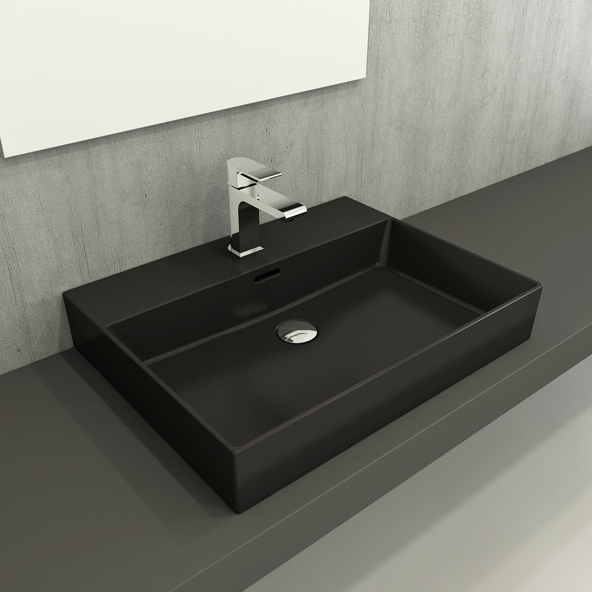 Bocchi Milano Lavabo 60 cm Mat Siyah 1376-004-0126