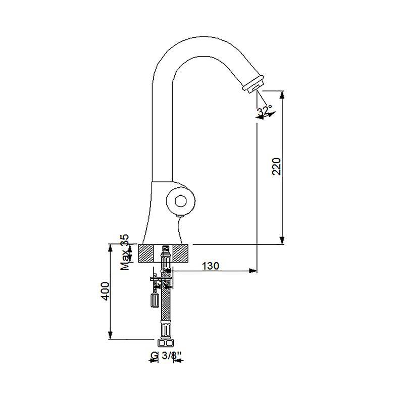 NEWARC TEKNO TERMOSTATİK EVYE BATARYASI