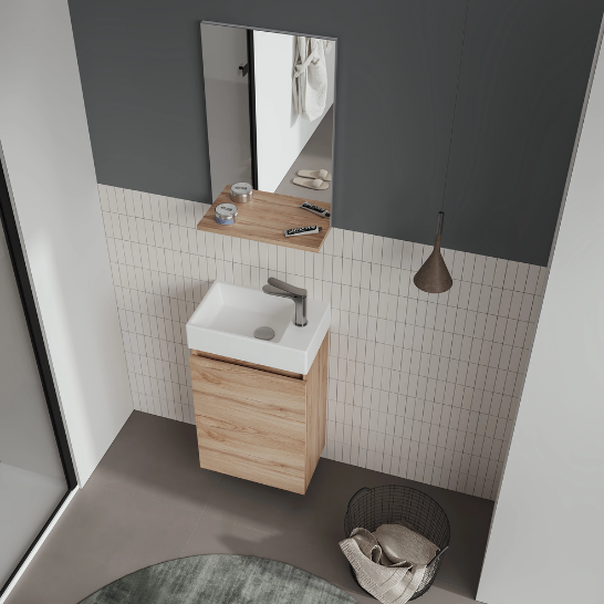 Orka Conza 45 CM Banyo Dolabı Takımı Açık Meşe