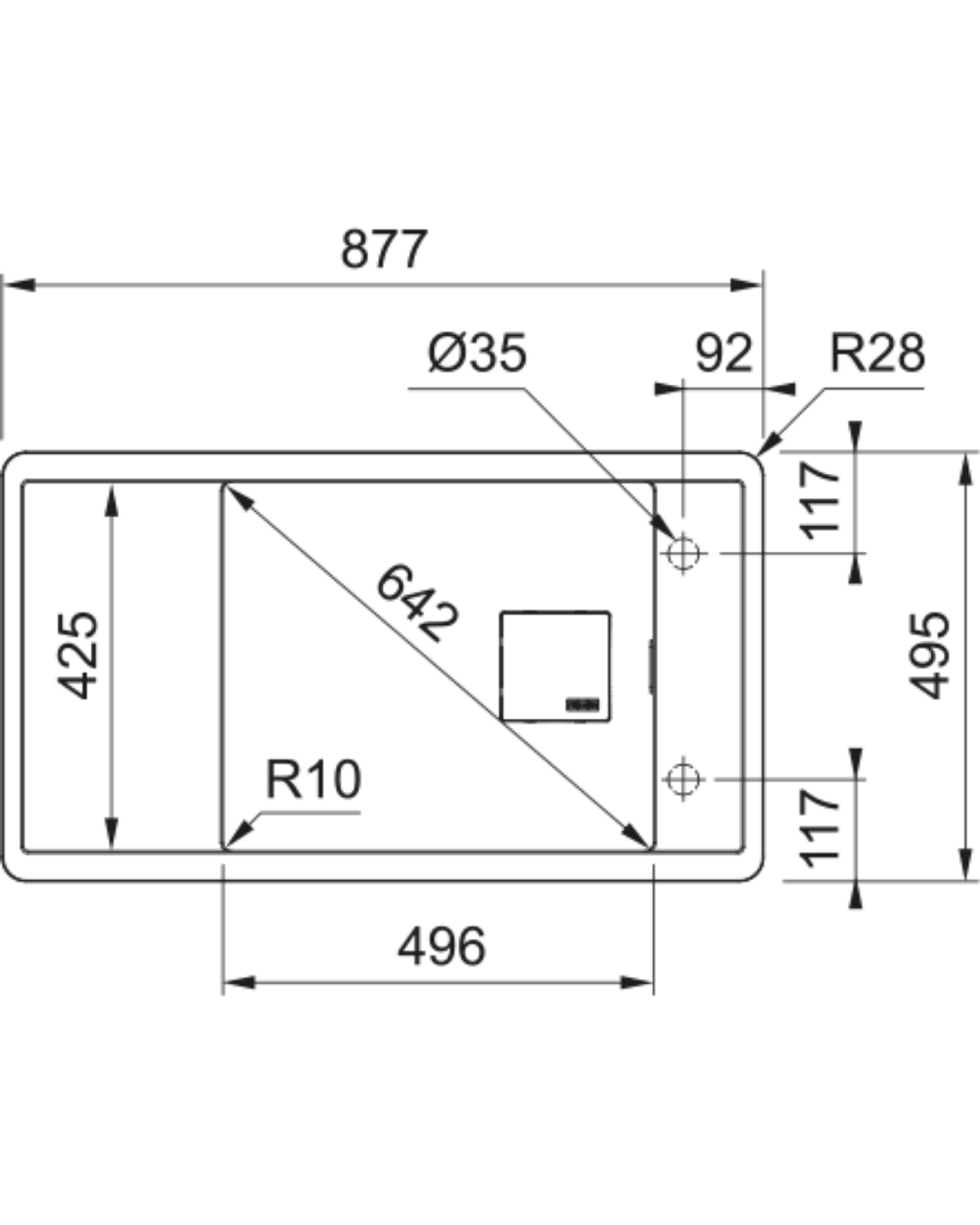 Franke Fresno FSG 611-88  Nero Evye