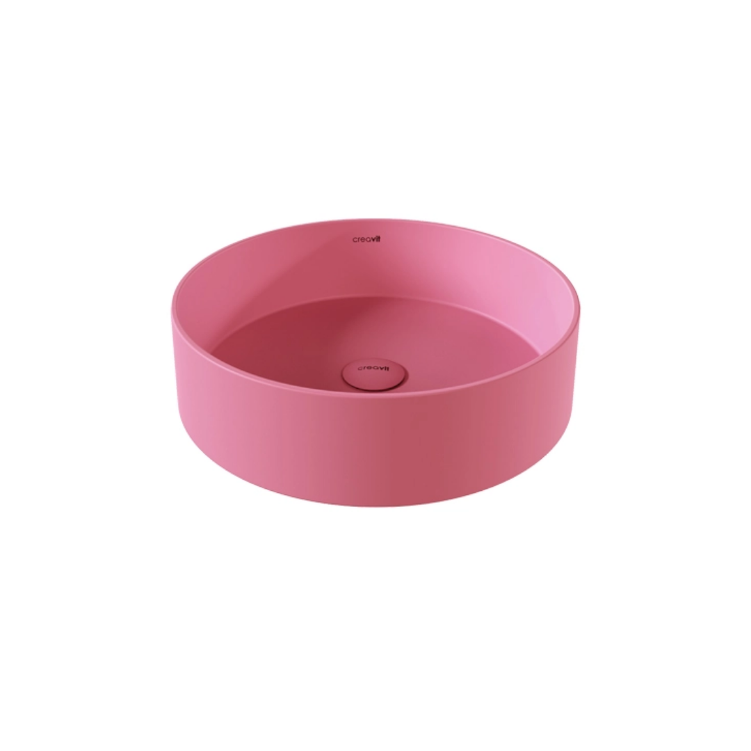 CREAVİT LP145.00SK  Loop Ø 45 cm Tezgah Üstü Çanak Lavabo  Sakura