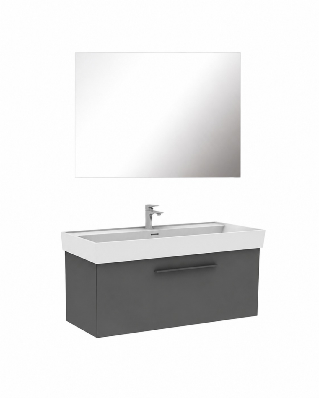Kobos Glow 80 cm Banyo Dolabı Takımı Füme 