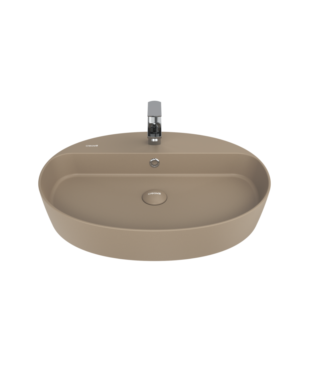 Creavit Loop Oval Çanak Lavabo 45x60 cm Mat Cappuccino LP161-00CM