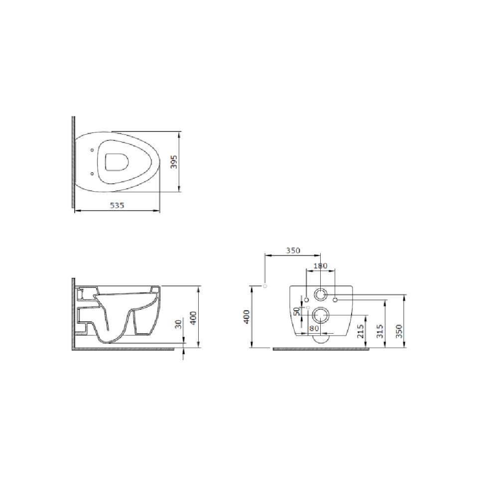 Bocchi Etna Asma Klozet ve Kapak Parlak Bisküvi 1116-014-0128