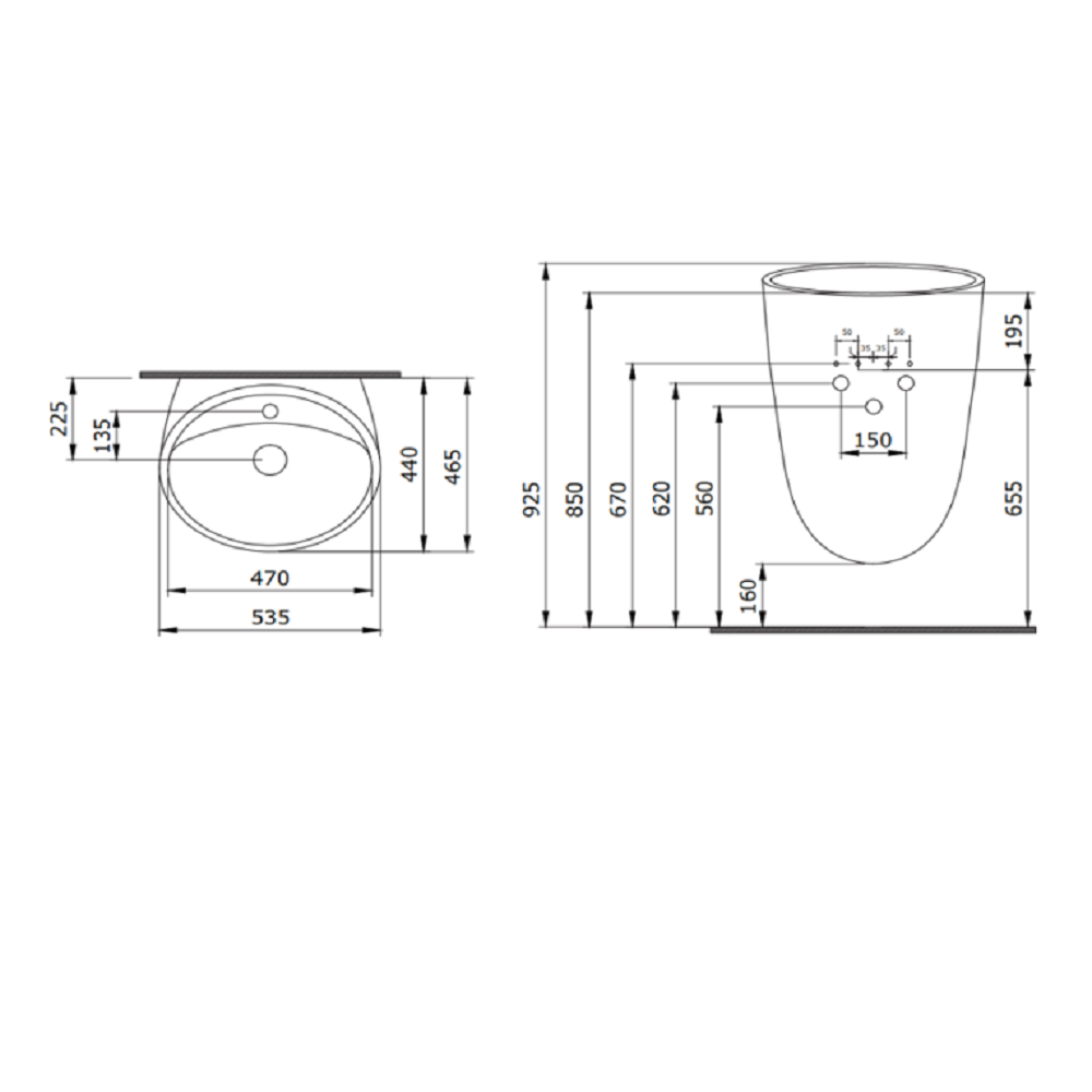 Bocchi Venezia Asma Monoblok Lavabo Turuncu 1083-012-0126