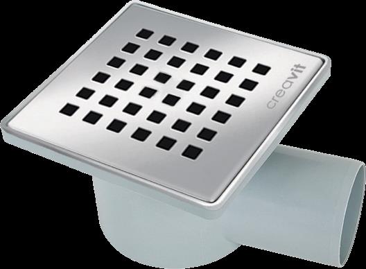 Creavit FH225 Paslanmaz Süzgeçli 10x10 cm Yer Sifonu