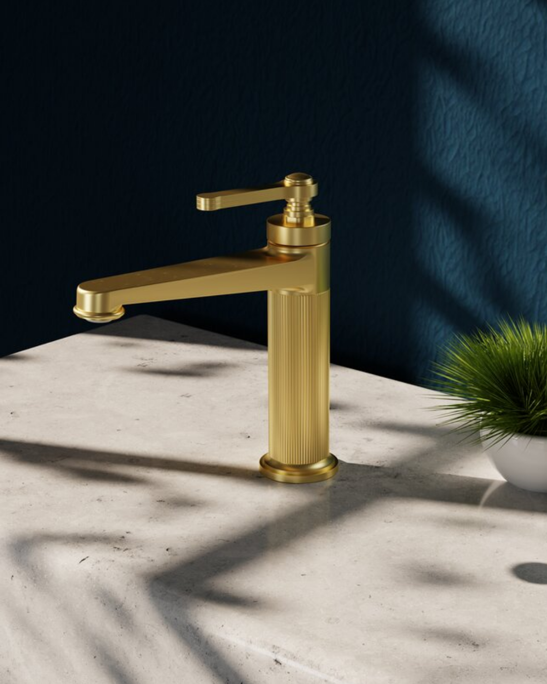 Creavit Lidya Lavabo Armatürü Fırçalı Altın
