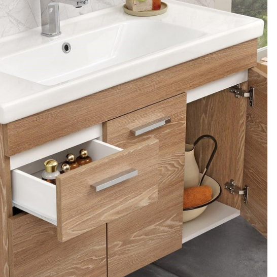 Orka Enez 100 cm Banyo Dolabı Takım Ceviz