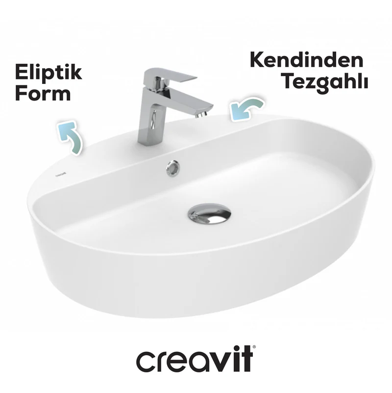 Creavit LP161 Loop Oval Çanak Lavabo 45x60 cm
