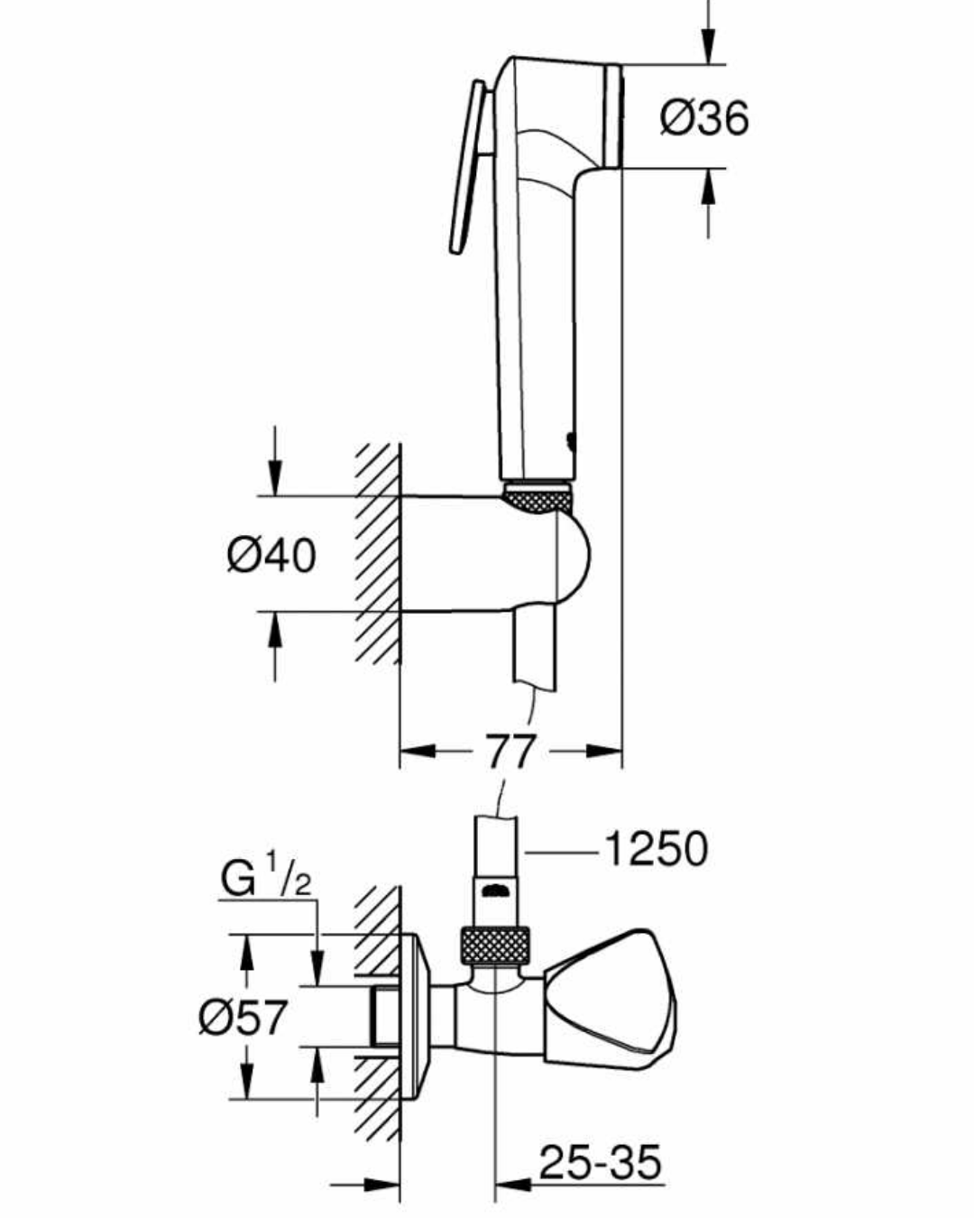 Grohe Tempesta-F Taharet Sprey Takımı
