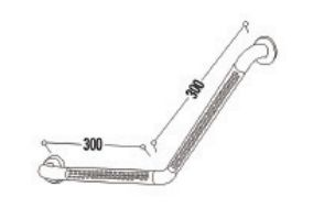 Creavit TB310 Açılı Tutunma Barı Nylon Kaplama 