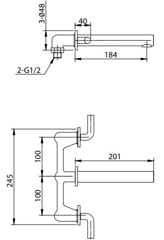 Creavit AZ1400 Azure Ankastre Lavabo Armatürü