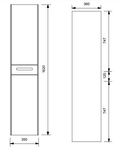 Creavit FA2162.01.PL Flat Boy Dolabı