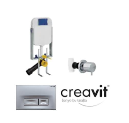 Creavit GR5001+GP3002+AC50L Gömme Rezervuar Seti