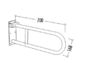 CREAVİT  Tb110 Hareketli Tutunma Barı (LAVABO VE KLOZET İÇİN)