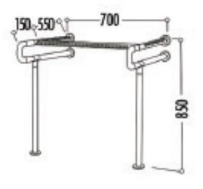Creavit TB301 Lavabo Tutunma Barı  Nylon Kaplama 