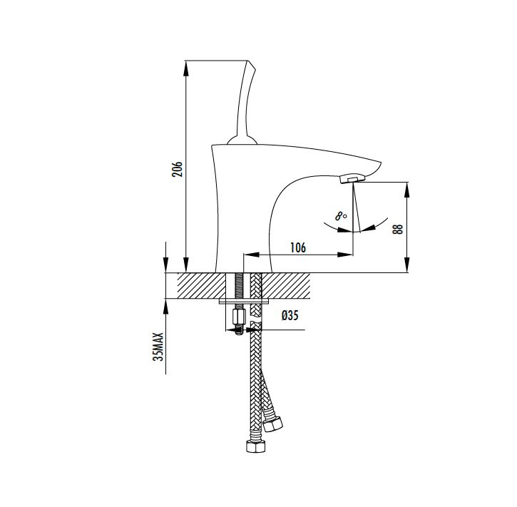 Creavit PL1801 Planet Lavabo Bataryası Krom