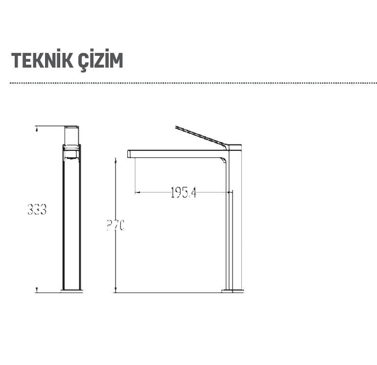 CREAVİT RT6500 Ritmo Uzun Lavabo Armatürü