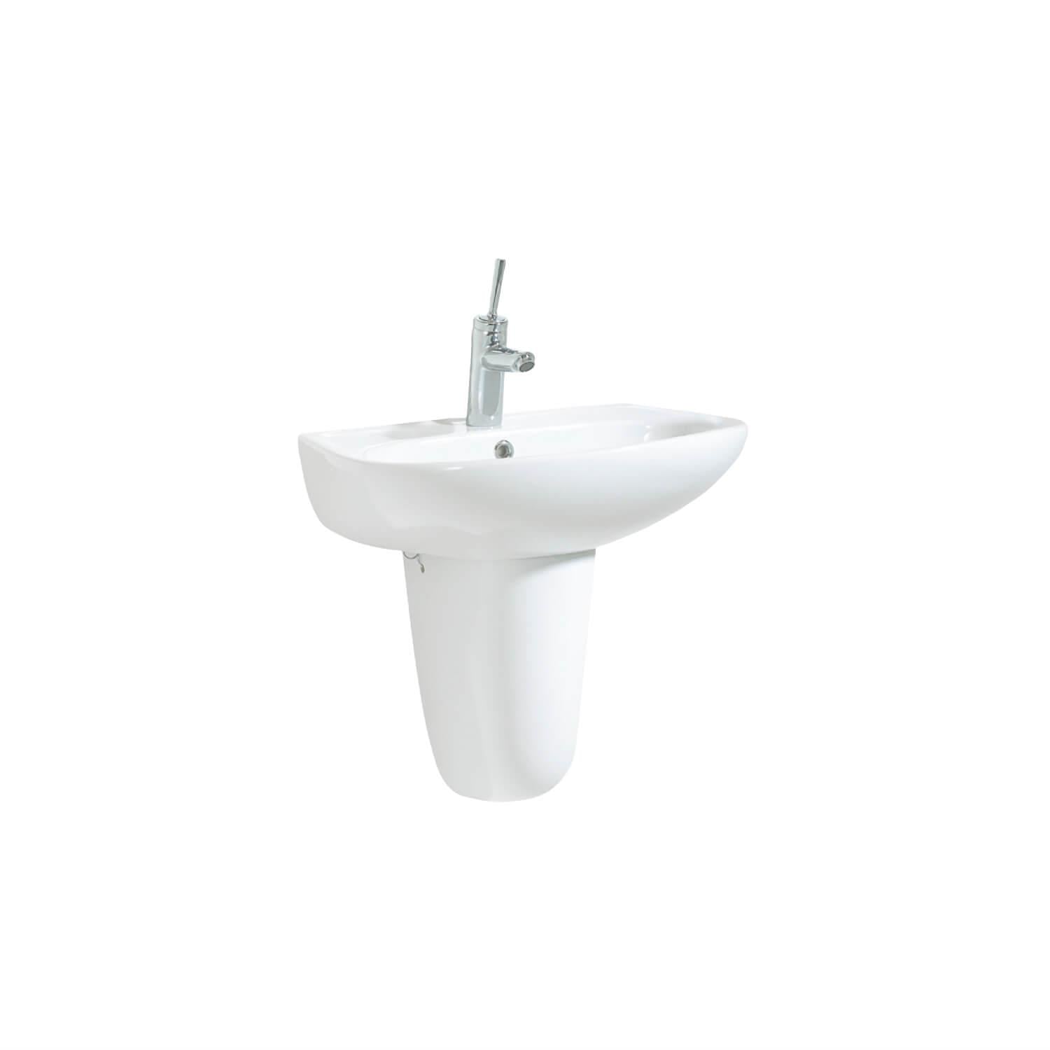 Creavit SD055 Sedef Yarım Ayak Lavabo 45X55 cm Beyaz