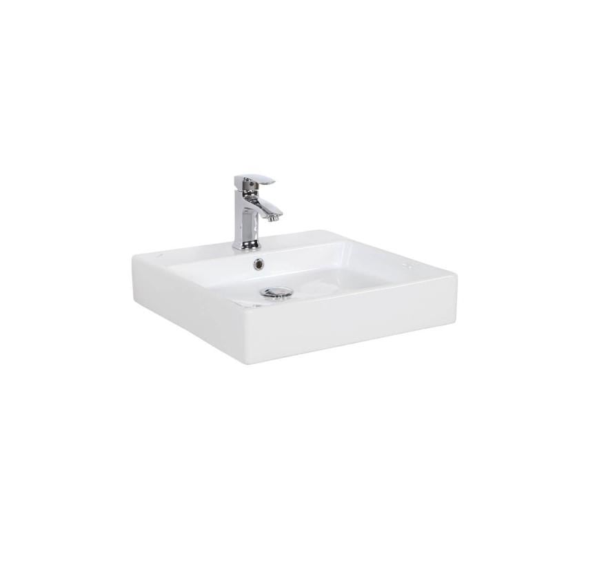 CREAVİT Next 50x50 cm Setüstü Düz Kare Lavabo NX255