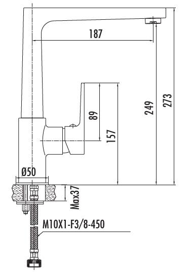 Creavit SR8500 Sharp Mutfak Armatürü Krom