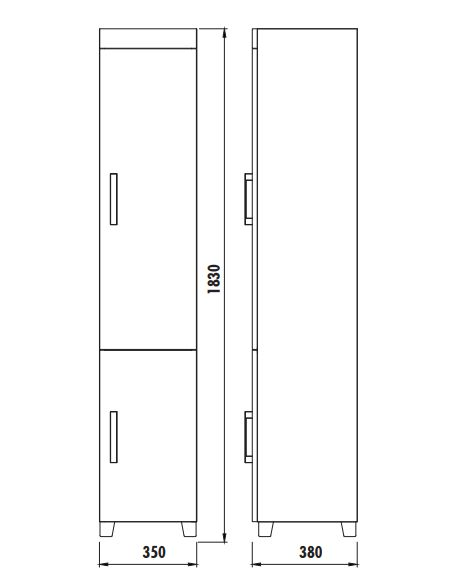 CREAVİT SA2190.01 STAR 190 CM BOY DOLABI