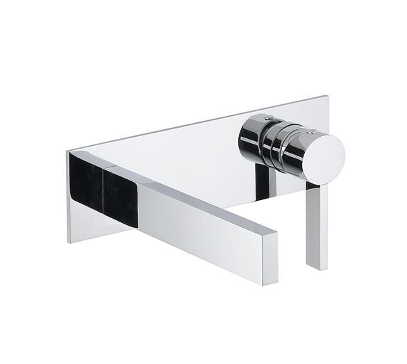 Cube Tek Delikli Ankastre Lavabo Bataryası Krom