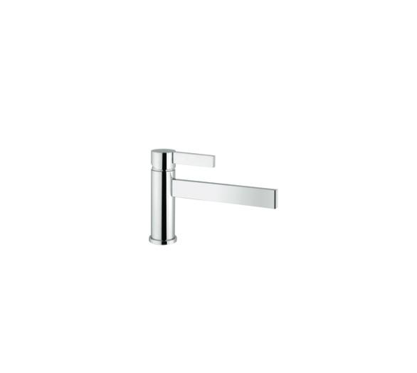 Cube Tek Kollu Lavabo Bataryası - Uzun Çıkış Uçlu Krom