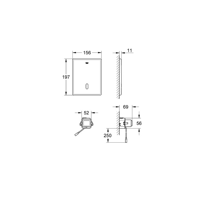 Grohe 38699SD1 Gömme Rezervuar Fotoselli Kumanda Paneli Paslanmaz Çelik