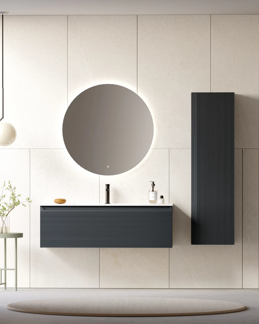 ORKA Olbia 80 cm Banyo Dolabı Takımı Mat Antrasit