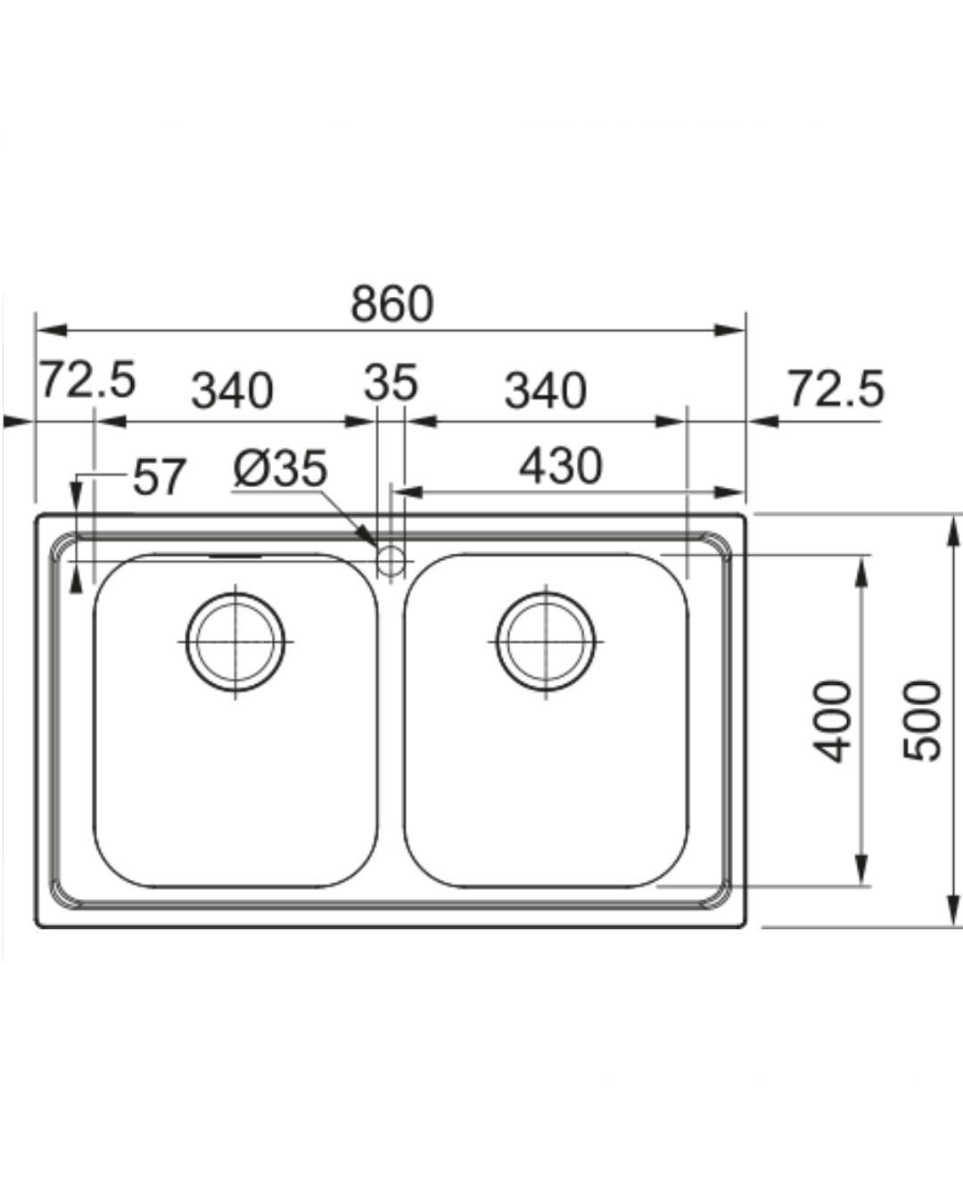Franke Logicaline SRX 620-86 Çelik Evye