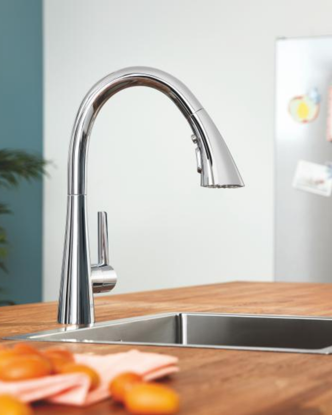 Grohe Eviye Bataryası Spiralli 2 Fonksiyonlu Zedra Krom  32294002