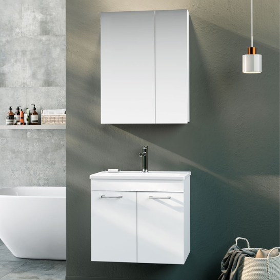 Orka Bafa 60 Cm Banyo Dolabı Takım Beyaz