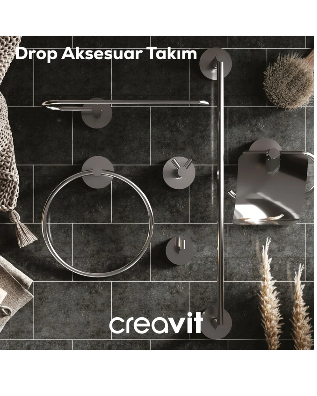 Creavit DR27005 Drop Havluluk Yuvarlak - Krom