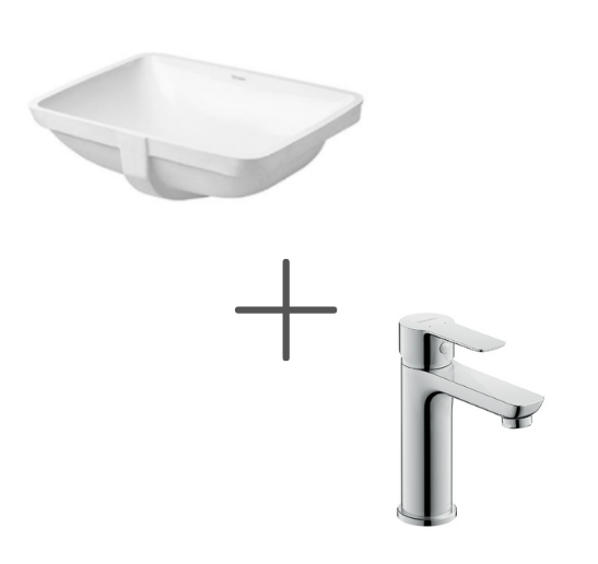 Duravit Starck 3 49 cm Tezgahaltı Lavabo Ve  A.1 Lavabo Bataryası Medium