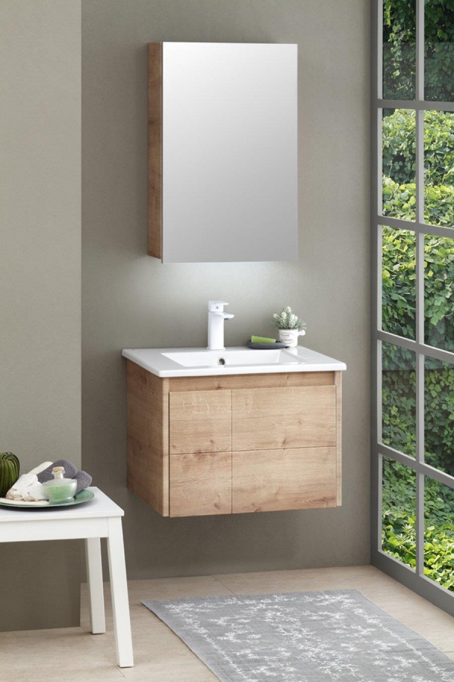 Orka Likya 65 CM Banyo Dolabı Takımı Mat Beyaz