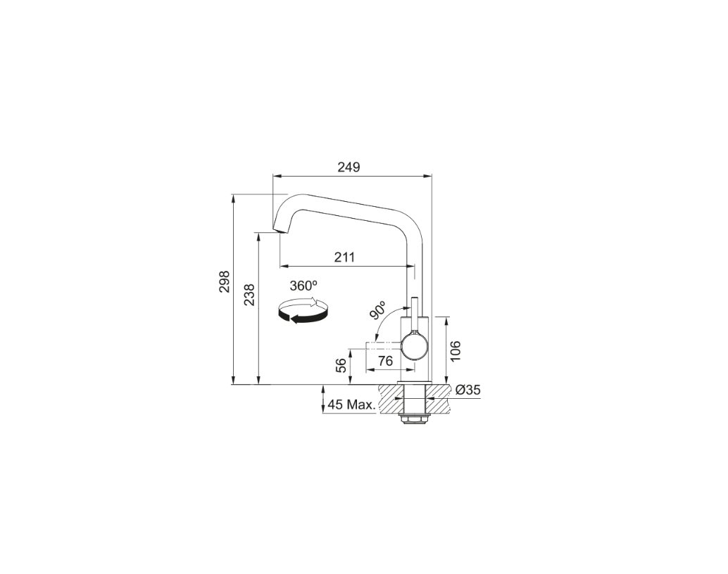 FRANKE Lina U Mutfak Bataryası 115.0728.473