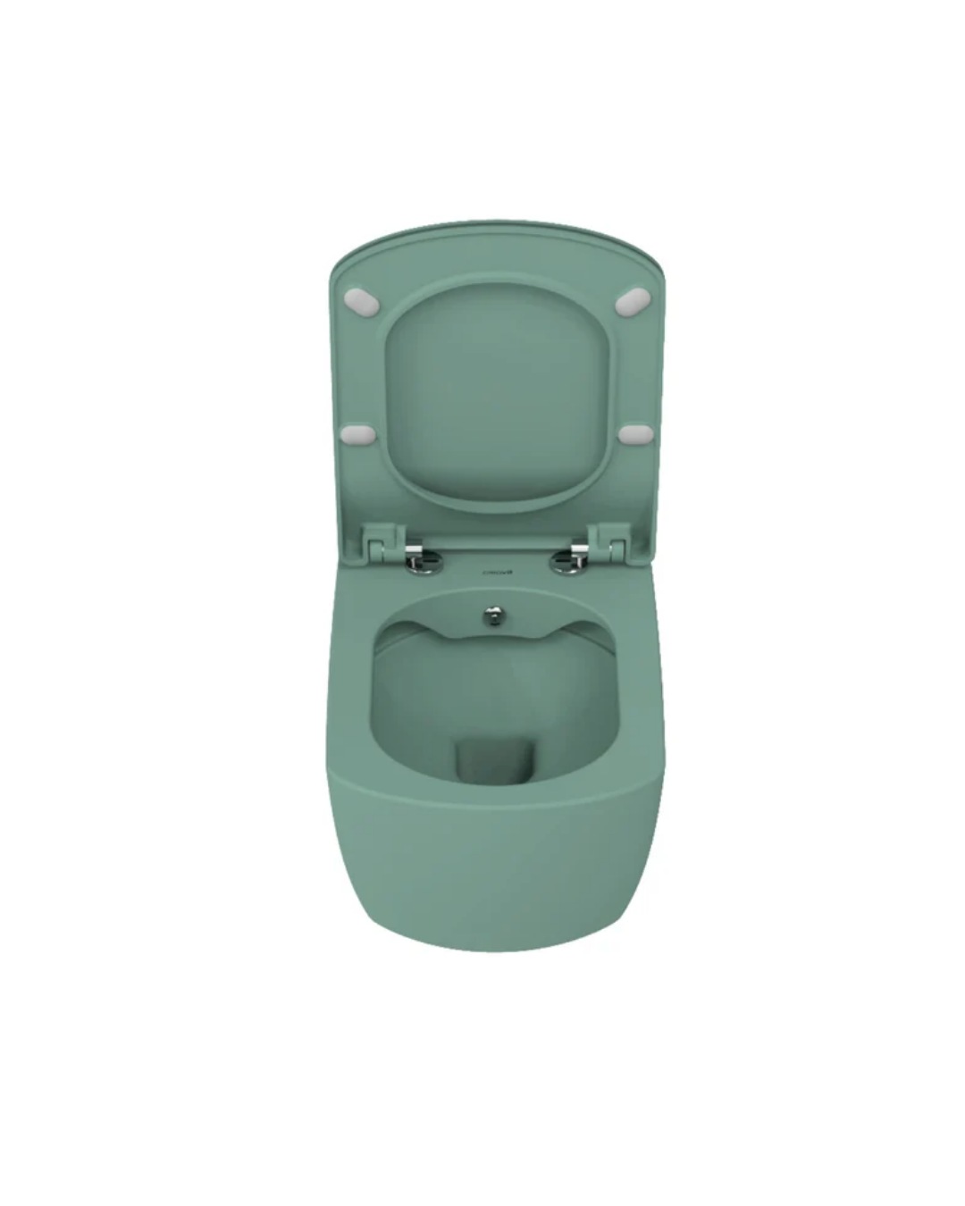 Creavit Elegant Rim-Off Duroplast Yavaş Kapanan Klozet Kapaklı Nil Yeşili Set EG321-00NY