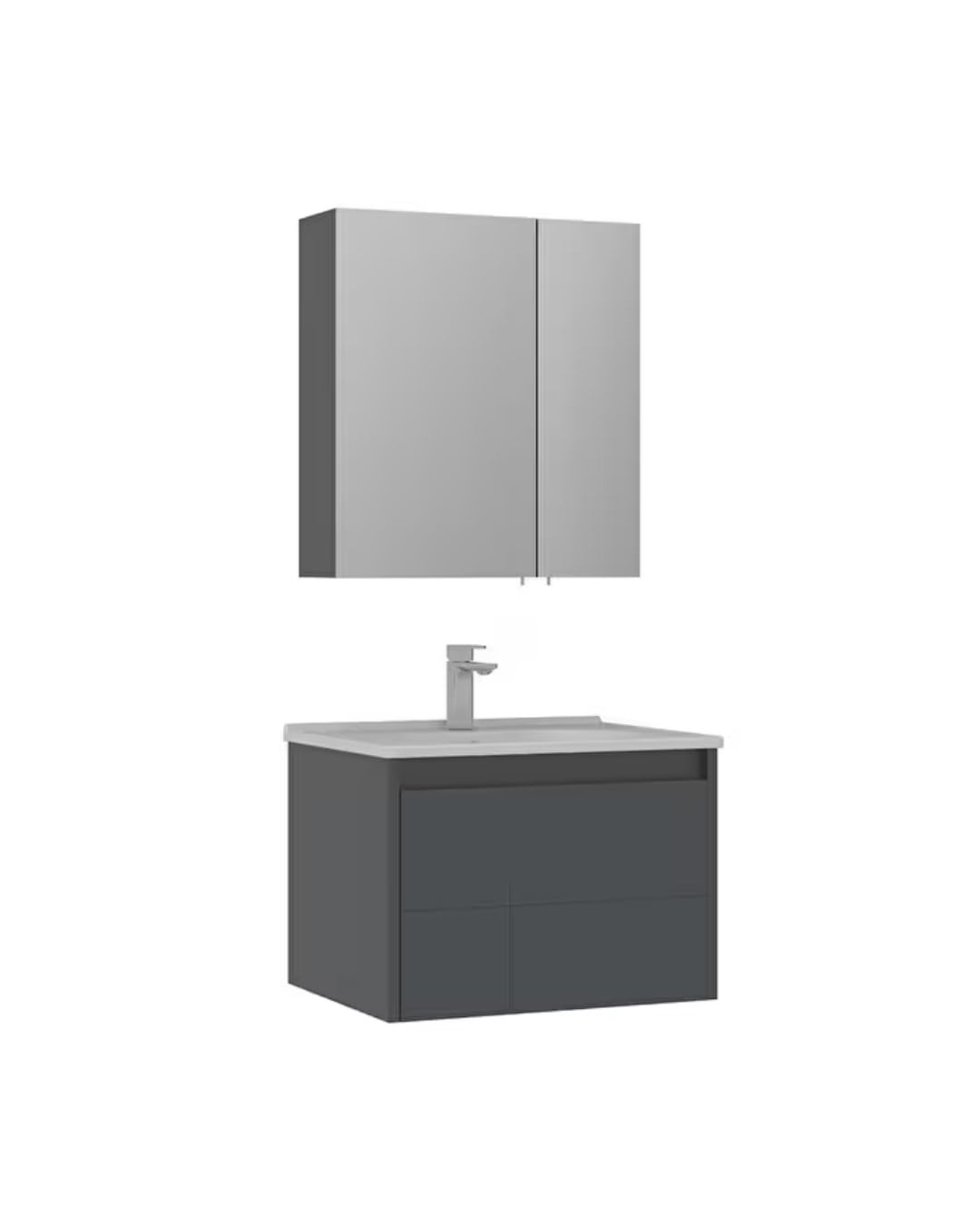 Orka Likya 65 CM Banyo Dolabı Takımı Mat Antrasit