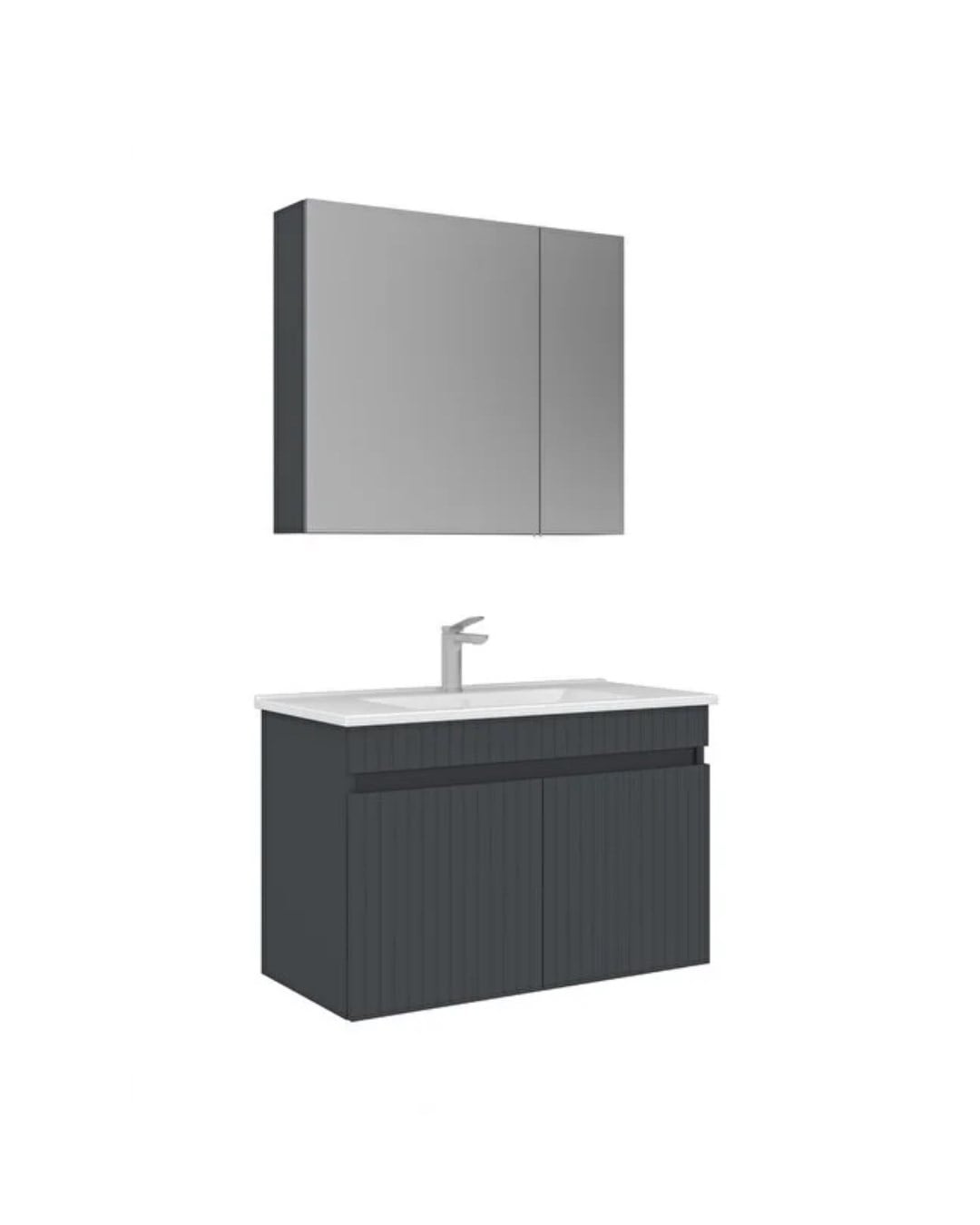 Orka Tivoli 85 cm Banyo Dolabı Takım Mat Antrasit