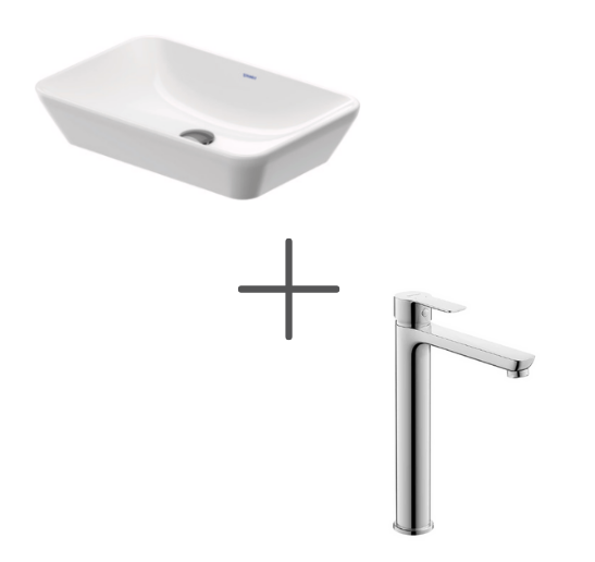 Duravit D-Neo 60 cm Çanak Lavabo Ve A.1 Lavabo bataryası, XL