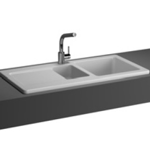 Damlalıklı 1,5 gözlü eviye, 100 cm